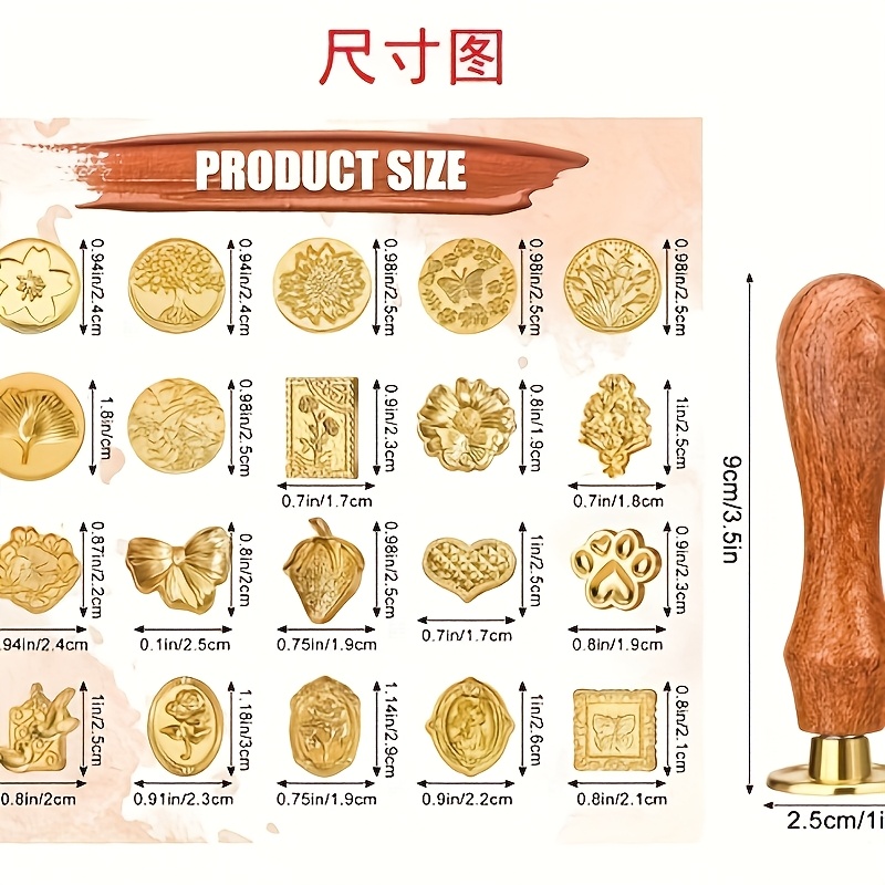 Conjunto de 21 peças de carimb - Wax Seal Stamp Set avaliação e preço