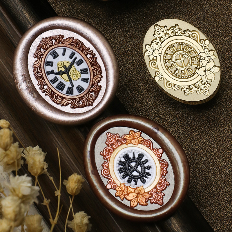 Relógio retrô carimbo de cera  - Wax Seal Stamp Set avaliação e preço